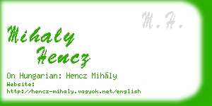 mihaly hencz business card